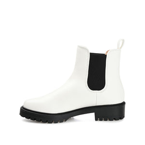 KENOVA CHELSEA BOOTIES IN VEGAN LEATHER - White