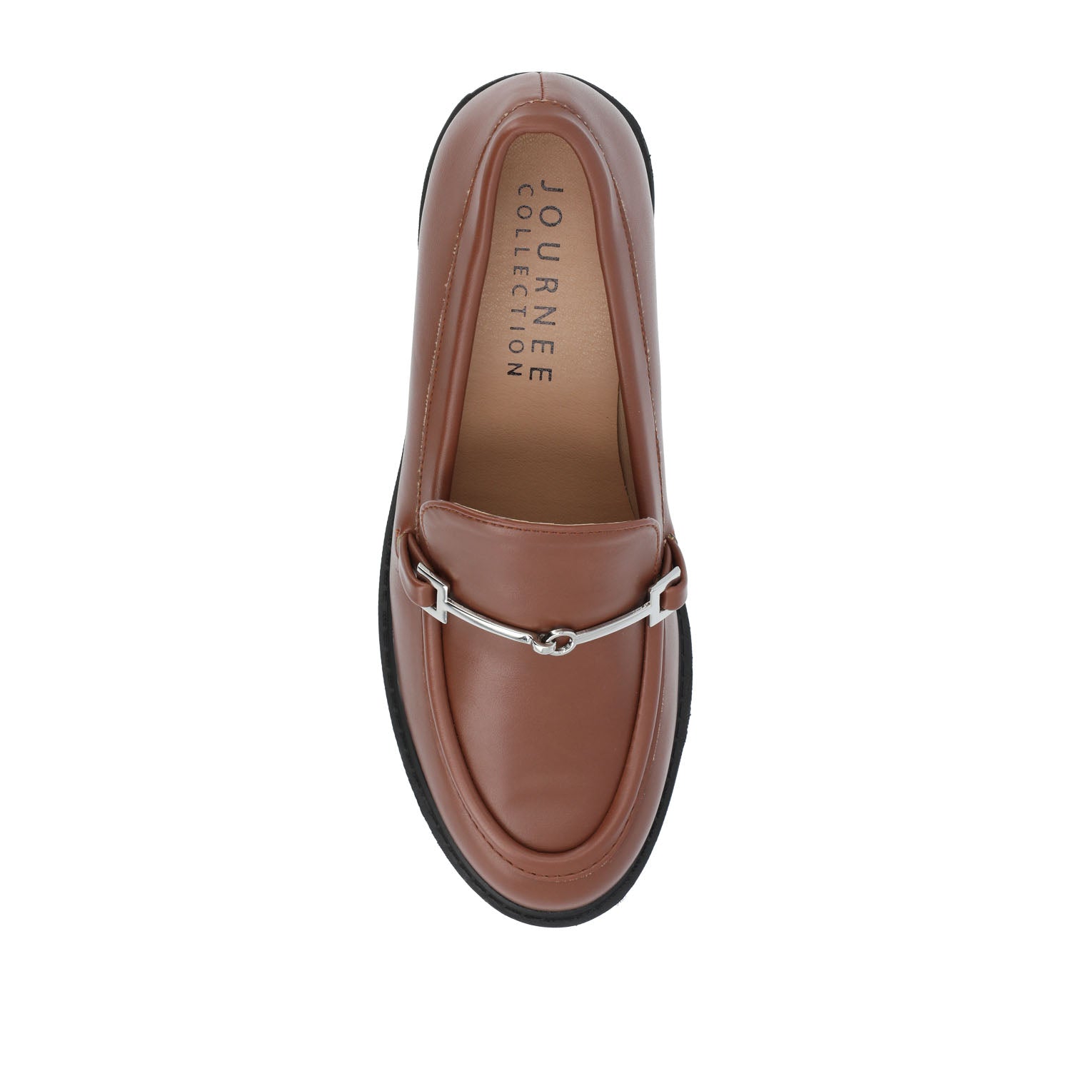 KEZZIAH BLOCK HEEL LOAFERS IN WIDE - Brown