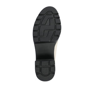 KEZZIAH LOAFER BLOCK HEELS IN VEGAN LEATHER - Off White