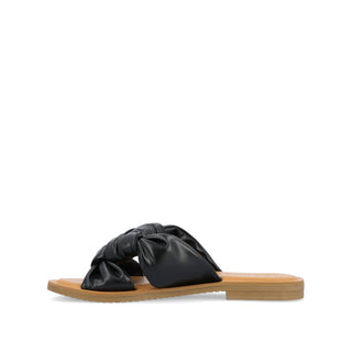 KIANNA SLIDE SANDALS IN FAUX LEATHER