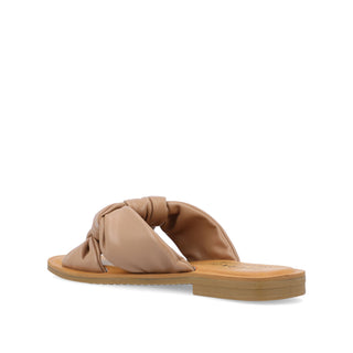 KIANNA SLIDE SANDALS IN FAUX LEATHER