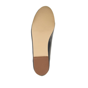 KIM ROUND TOE BALLET FLATS IN PATENT - Grey