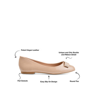 KIM ROUND TOE BALLET FLATS IN PATENT