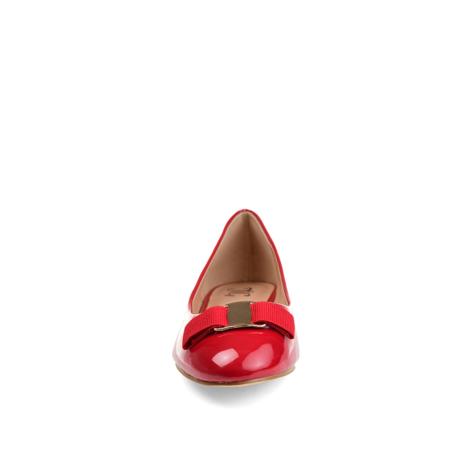 KIM ROUND TOE BALLET FLATS IN PATENT - Red