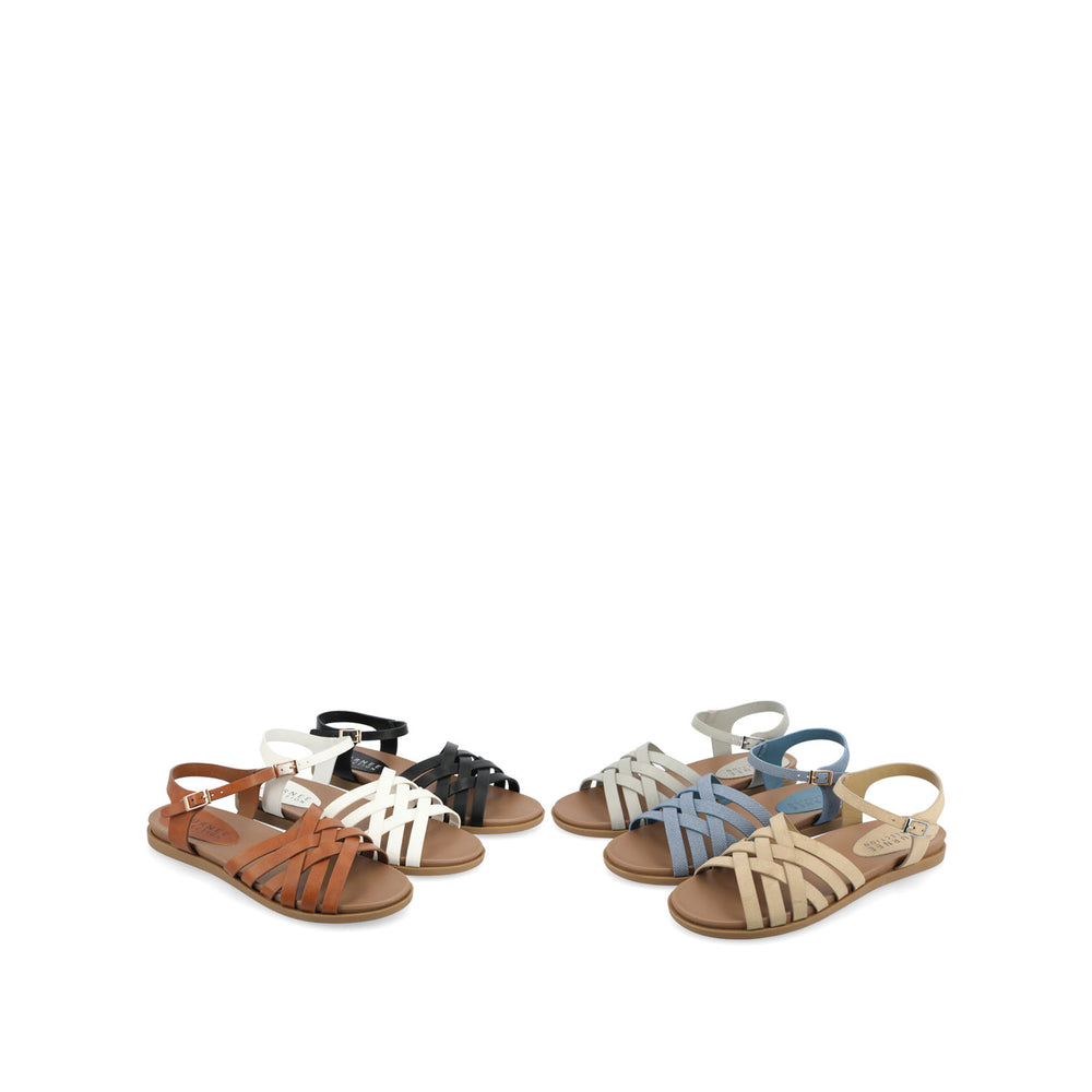 KIMMIE MULTI STRAP SANDAL IN FAUX LEATHER