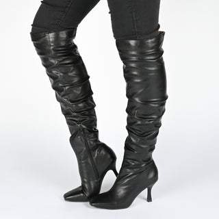 KINDY KNEE HIGH BOOTS IN WIDE CALF