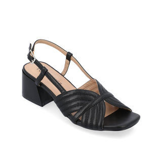 KIRSI BLOCK HEELED SANDAL IN FAUX LEATHER