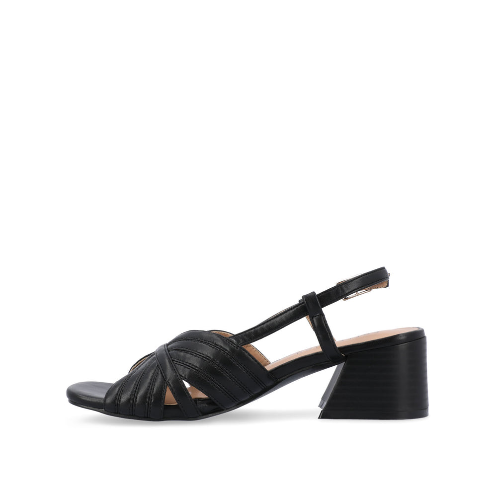 KIRSI BLOCK HEELED SANDAL IN FAUX LEATHER