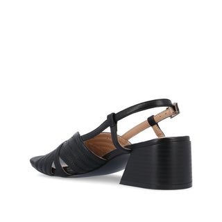 KIRSI BLOCK HEELED SANDAL IN FAUX LEATHER