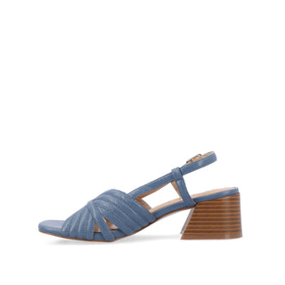 KIRSI BLOCK HEELED SANDAL IN FAUX LEATHER