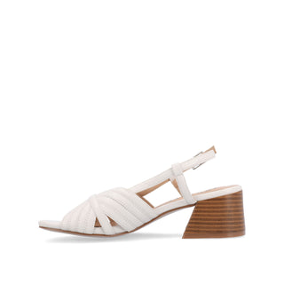 KIRSI BLOCK HEELED SANDAL IN FAUX LEATHER