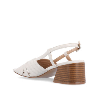 KIRSI BLOCK HEELED SANDAL IN FAUX LEATHER