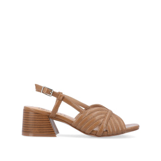 KIRSI BLOCK HEELED SANDAL IN FAUX LEATHER