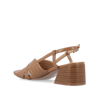 KIRSI BLOCK HEELED SANDAL IN FAUX LEATHER