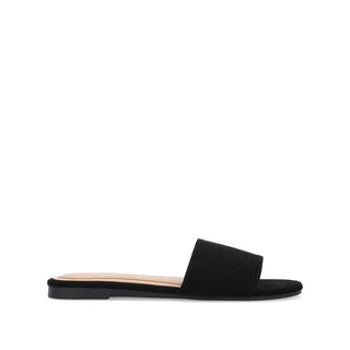 KOLINNA SLIDE SANDALS IN FAUX SUEDE