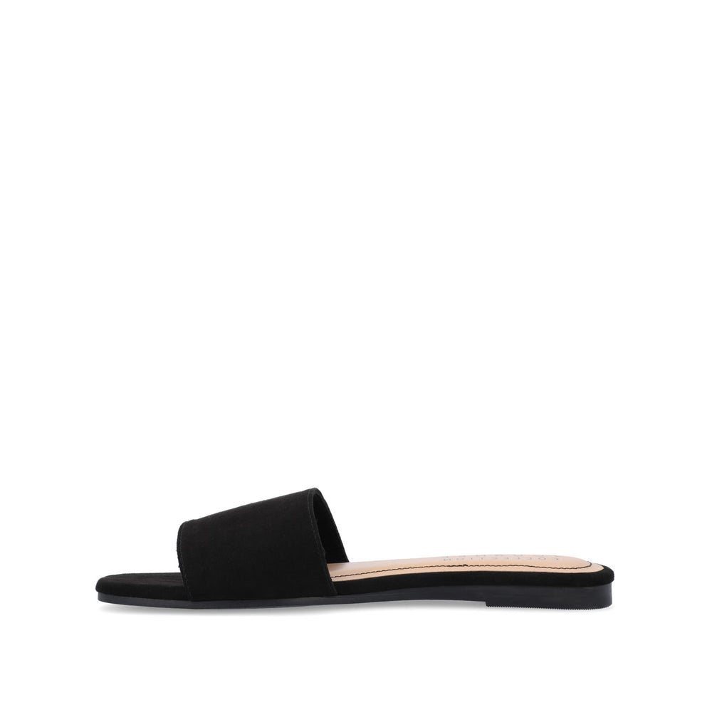 KOLINNA SLIDE SANDALS IN FAUX SUEDE