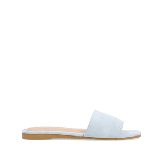 KOLINNA SLIDE SANDALS IN FAUX SUEDE