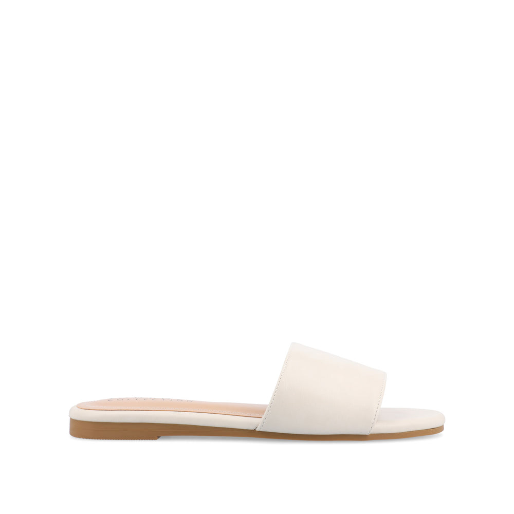 KOLINNA SLIDE SANDALS IN FAUX SUEDE