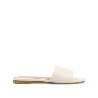 KOLINNA FAUX SUEDE SLIDE SANDALS WIDE