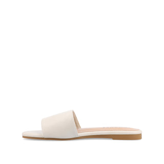 KOLINNA FAUX SUEDE SLIDE SANDALS WIDE