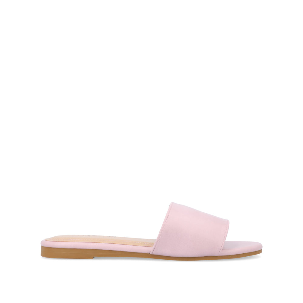 KOLINNA SLIDE SANDALS IN FAUX SUEDE