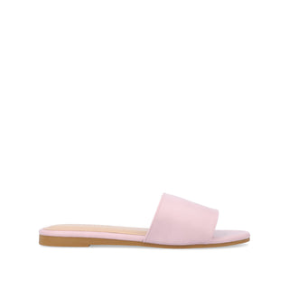 KOLINNA FAUX SUEDE SLIDE SANDALS WIDE