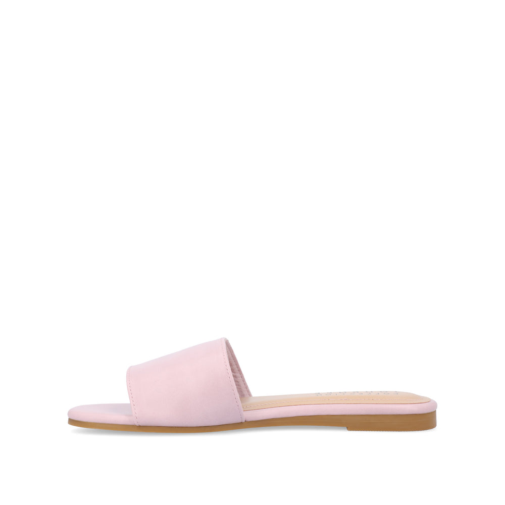 KOLINNA SLIDE SANDALS IN FAUX SUEDE