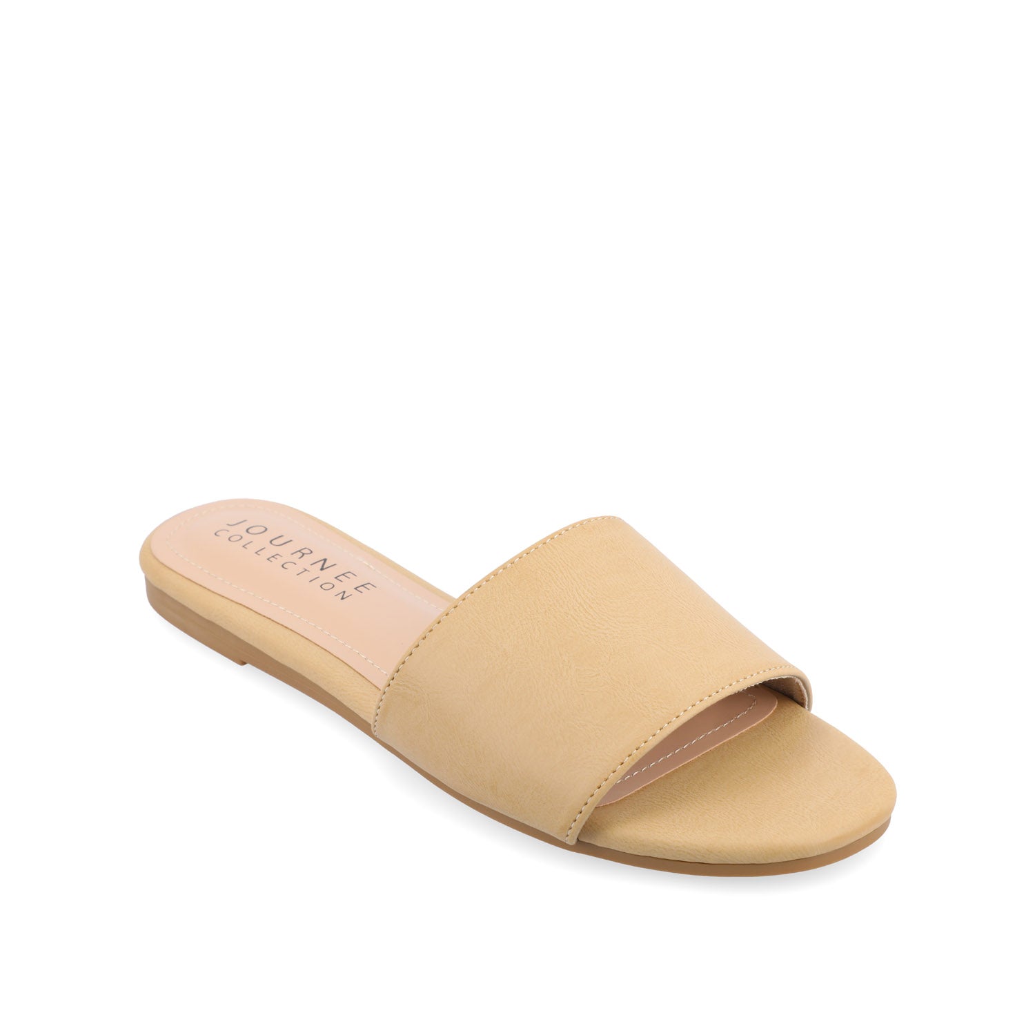 KOLINNA STATEMENT SLIDE SANDALS IN WIDE - Nude