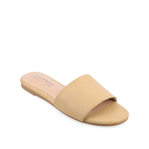 KOLINNA STATEMENT SLIDE SANDALS IN WIDE - Nude