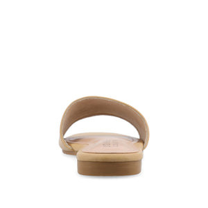 KOLINNA STATEMENT SLIDE SANDALS IN WIDE - Nude