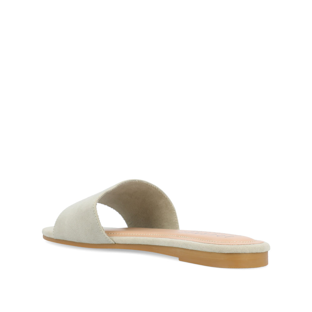 KOLINNA SLIDE SANDALS IN FAUX SUEDE