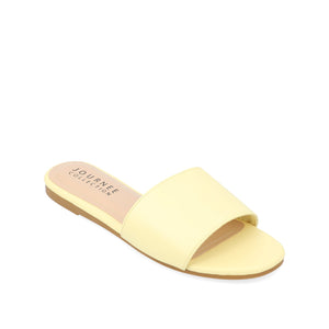 KOLINNA STATEMENT SLIDE SANDALS IN WIDE - Yellow