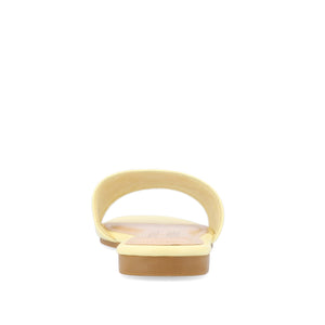 KOLINNA STATEMENT SLIDE SANDALS IN WIDE - Yellow