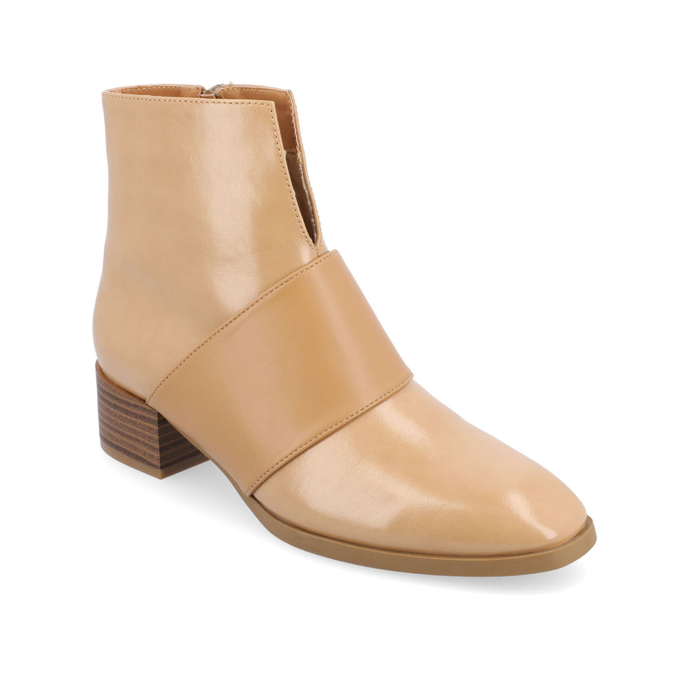 KYLER BLOCK HEELED BOOTIES IN FAUX LEATHER