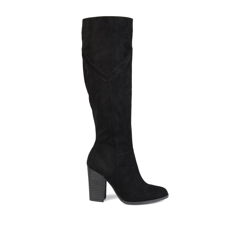 KYLLIE KNEE HIGH BOOTS IN FAUX SUEDE