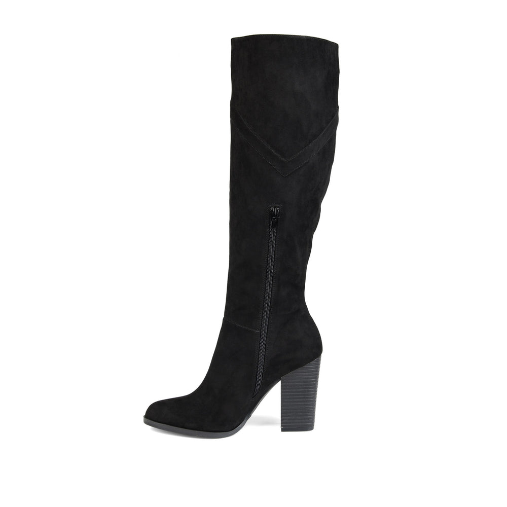 KYLLIE KNEE HIGH BOOTS IN FAUX SUEDE