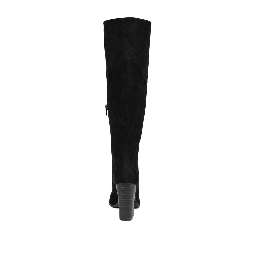 KYLLIE KNEE HIGH BOOTS IN FAUX SUEDE