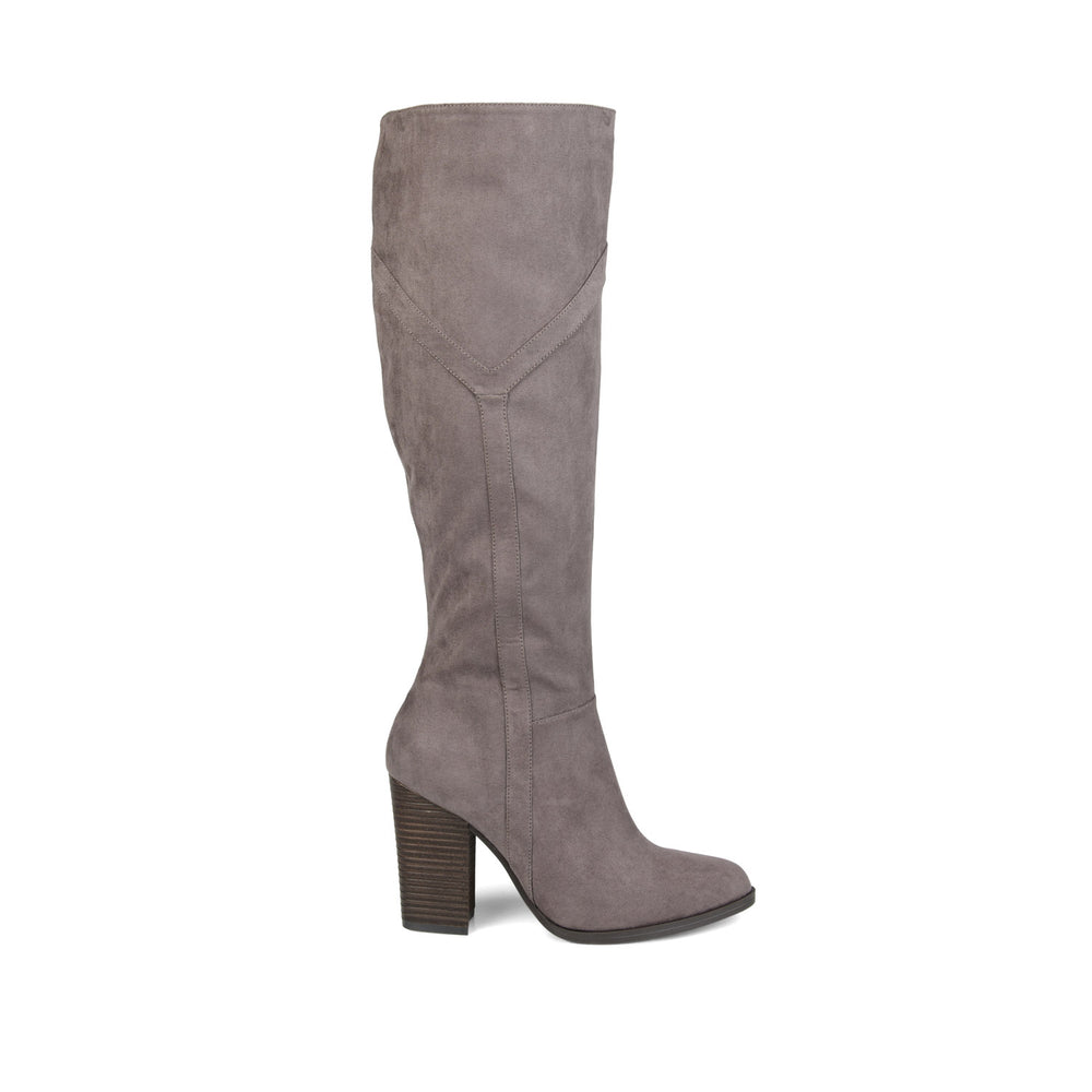 KYLLIE KNEE HIGH BOOTS IN FAUX SUEDE