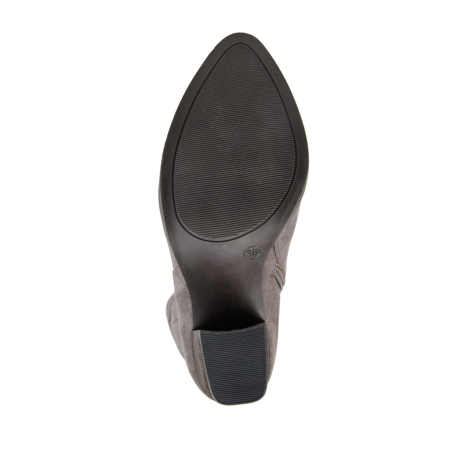 KYLLIE KNEE-HIGH BOOTS IN WIDE CALF - Grey Faux Suede