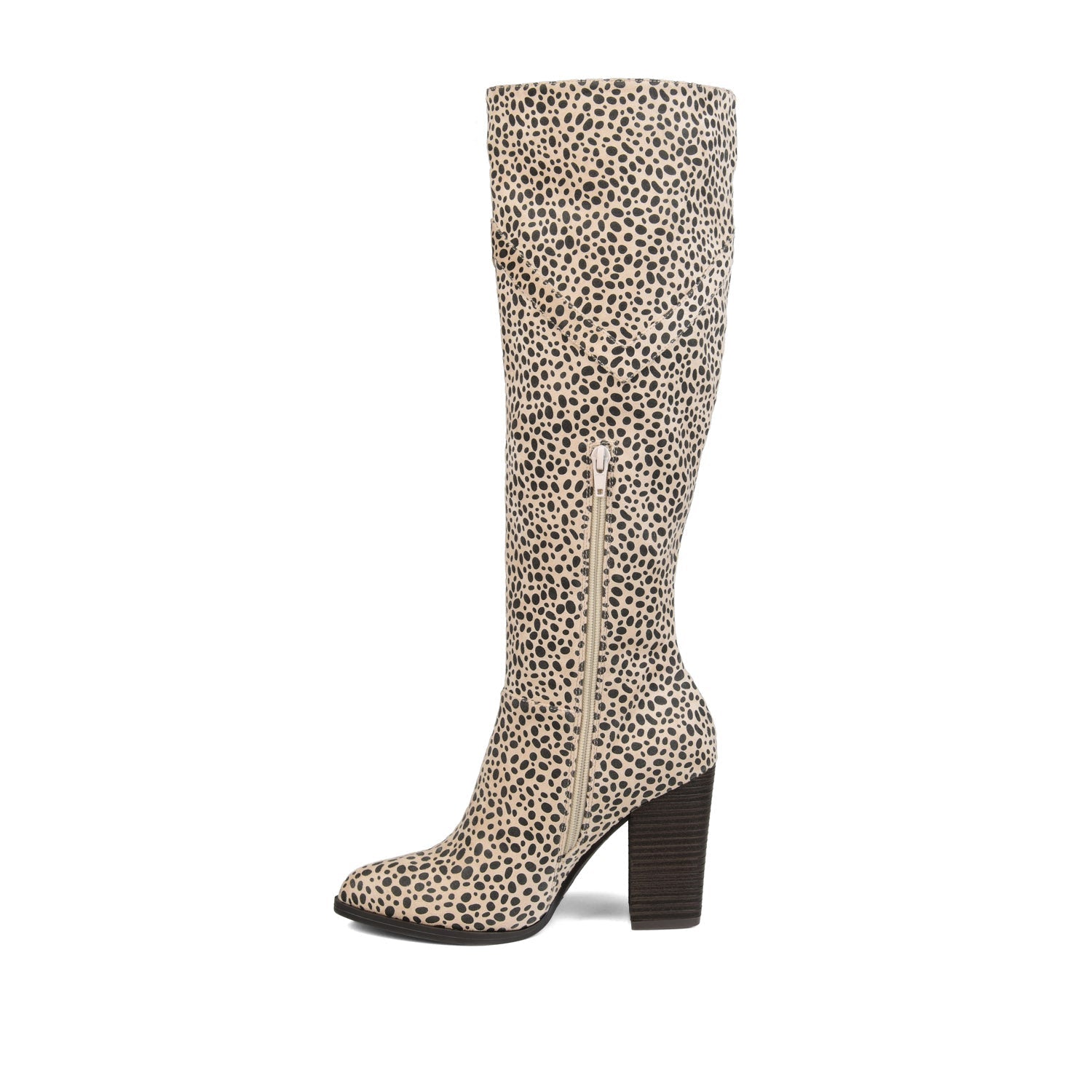 KYLLIE KNEE-HIGH BOOTS IN WIDE CALF - Cheetah Faux Suede 2