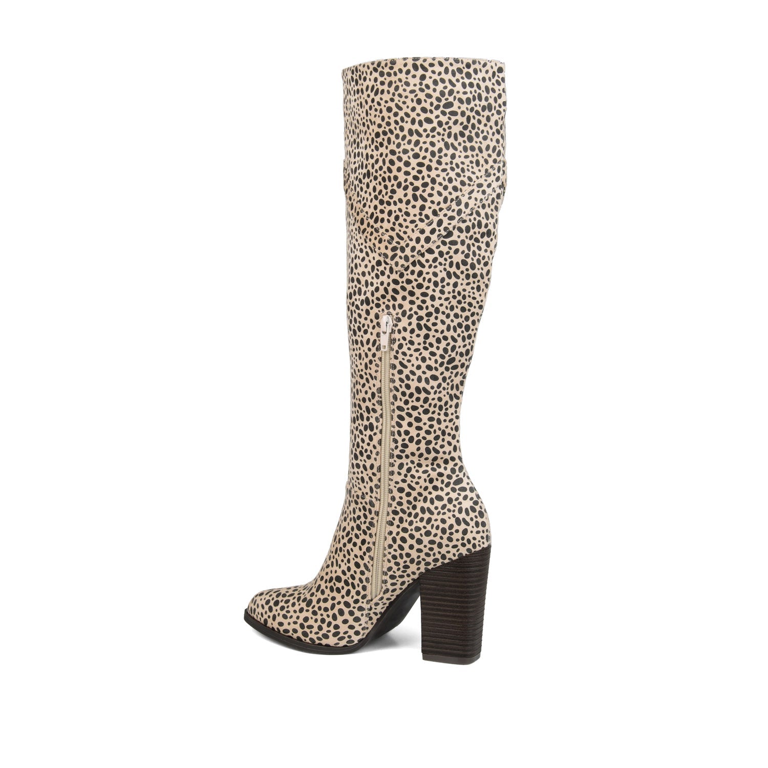 KYLLIE KNEE-HIGH BOOTS IN WIDE CALF - Cheetah Faux Suede 2