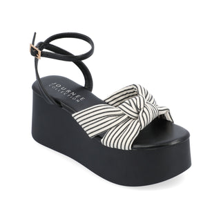 LAILEE PLATFORM SANDALS IN FABRIC