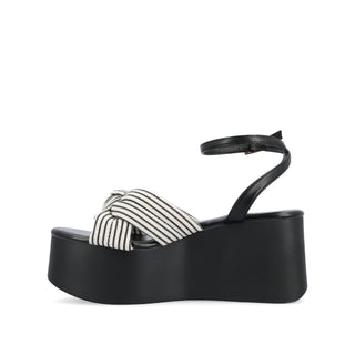 LAILEE PLATFORM SANDALS IN FABRIC