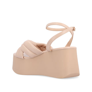 LAILEE PLATFORM SANDALS IN FABRIC