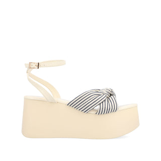 LAILEE PLATFORM SANDALS IN FABRIC