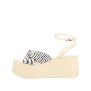 LAILEE PLATFORM SANDALS IN FABRIC