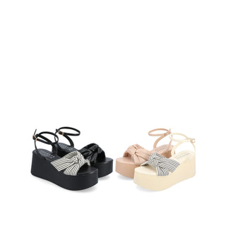 LAILEE PLATFORM SANDALS IN FABRIC