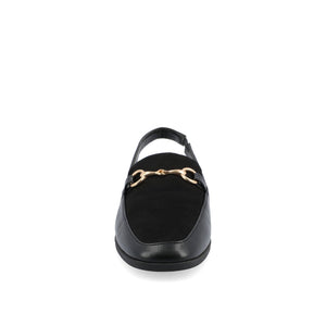 LAINEY LOAFER FLATS IN VEGAN LEATHER - Black
