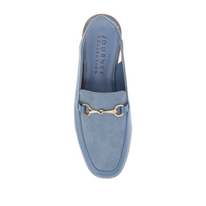 LAINEY LOAFER FLATS IN VEGAN LEATHER - Blue