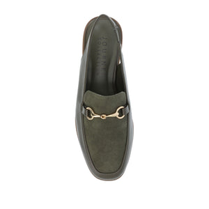 LAINEY LOAFER FLATS IN VEGAN LEATHER - Green